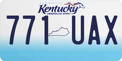 KY license plate 771UAX