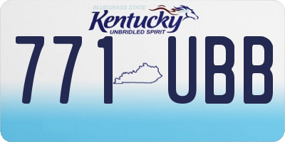 KY license plate 771UBB