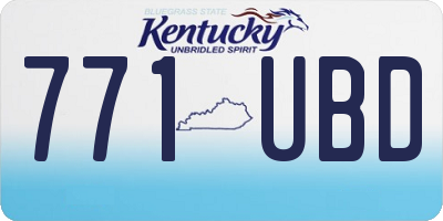 KY license plate 771UBD