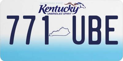 KY license plate 771UBE