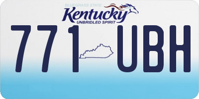 KY license plate 771UBH