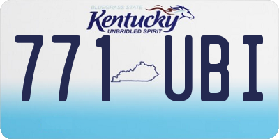 KY license plate 771UBI