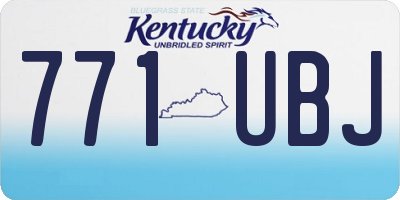 KY license plate 771UBJ
