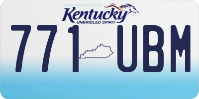 KY license plate 771UBM