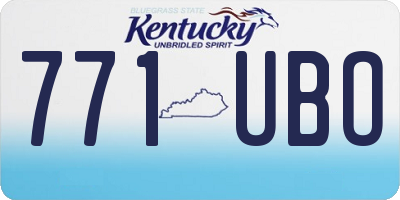 KY license plate 771UBO