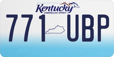 KY license plate 771UBP