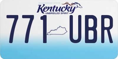 KY license plate 771UBR