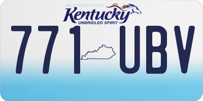 KY license plate 771UBV