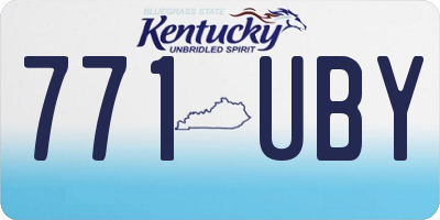 KY license plate 771UBY