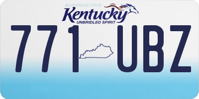 KY license plate 771UBZ