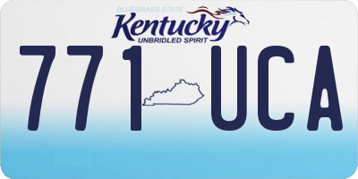 KY license plate 771UCA