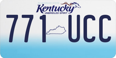 KY license plate 771UCC