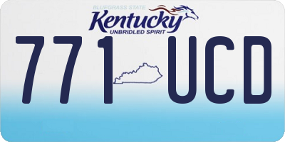 KY license plate 771UCD