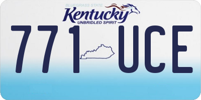 KY license plate 771UCE