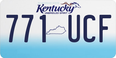 KY license plate 771UCF