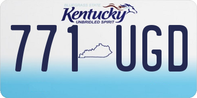 KY license plate 771UGD