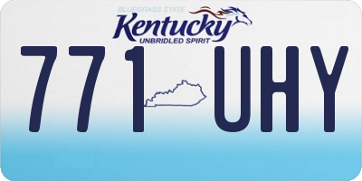 KY license plate 771UHY