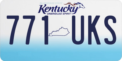 KY license plate 771UKS