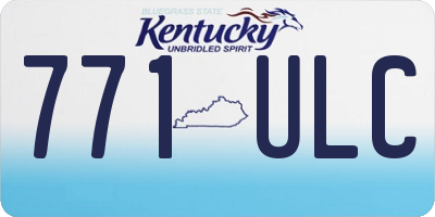 KY license plate 771ULC