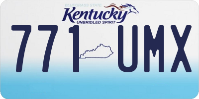 KY license plate 771UMX