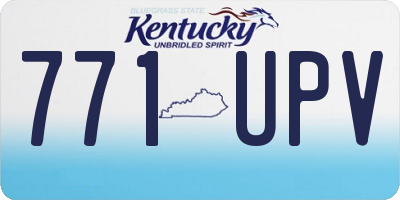 KY license plate 771UPV