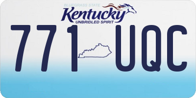 KY license plate 771UQC
