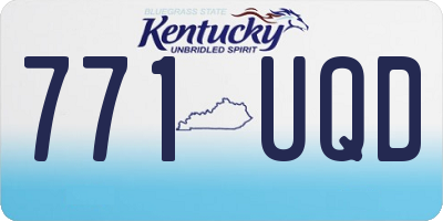 KY license plate 771UQD