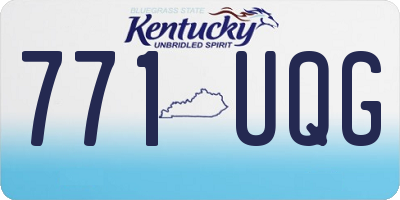 KY license plate 771UQG