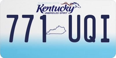 KY license plate 771UQI