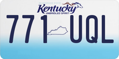 KY license plate 771UQL