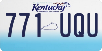 KY license plate 771UQU