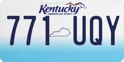 KY license plate 771UQY