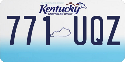 KY license plate 771UQZ