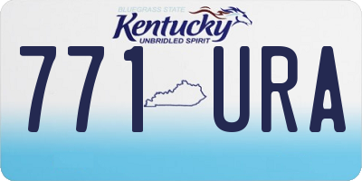 KY license plate 771URA