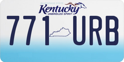KY license plate 771URB
