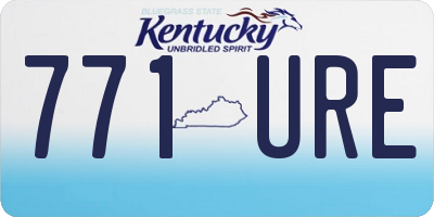 KY license plate 771URE