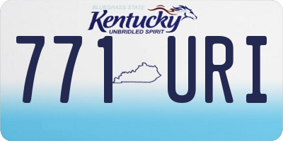 KY license plate 771URI