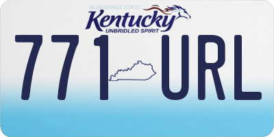 KY license plate 771URL