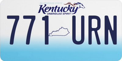 KY license plate 771URN