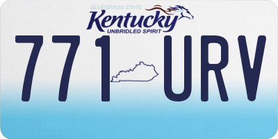 KY license plate 771URV