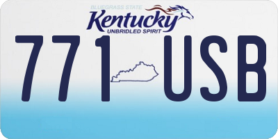 KY license plate 771USB