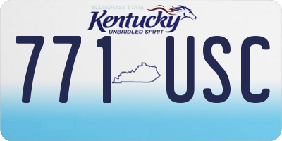 KY license plate 771USC