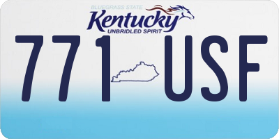 KY license plate 771USF
