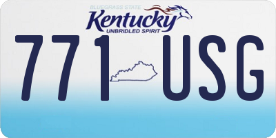 KY license plate 771USG