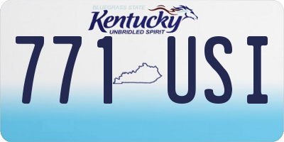 KY license plate 771USI