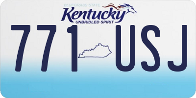 KY license plate 771USJ