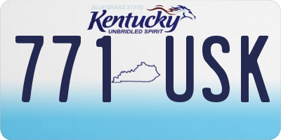 KY license plate 771USK
