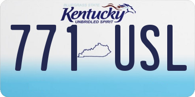 KY license plate 771USL