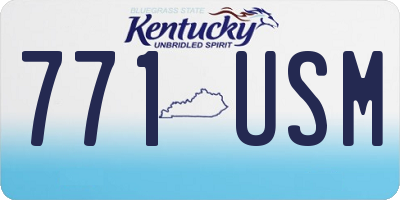 KY license plate 771USM