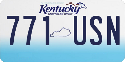 KY license plate 771USN